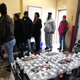 Flint residents line up to get bottled water, water testing kits and water filters at a Flint Fire Station Jan. 13, 2016, in Flint, Mich.
Bill Pugliano/Getty Images